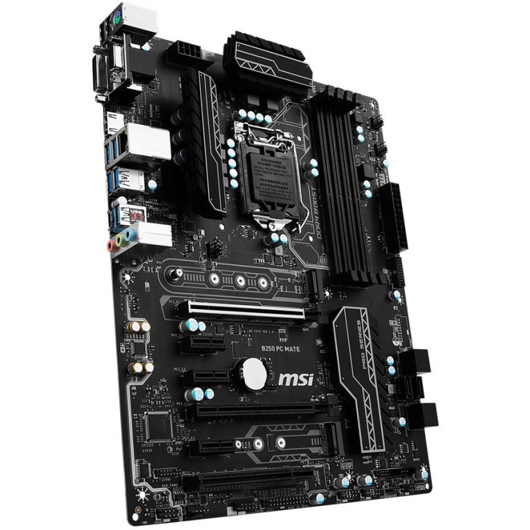 MSI Main Board Desktop B250 (S1151, DDR4, USB3.1, USB2.0, SATA III,M.2, HDMI,DVI,VGA, Audio Line-Out,Audio Line-In,Microphone-In, LAN) ATX Retail