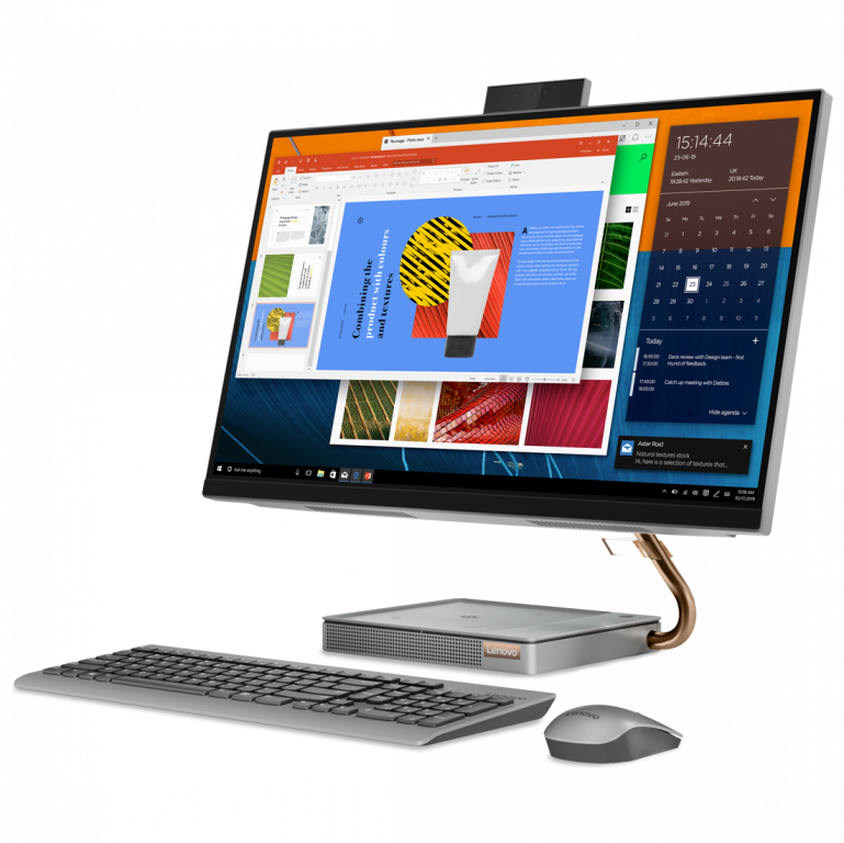 Lenovo IdeaCentre AIO A540 27.0″ IPS QHD Antiglare i5-9400T up to 3.4GHz HexaCore, Radeon RX 560X 4GB, 8GB DDR4, 512GB m.2 PCIe, Gigabit, HDMI in-out, Wireless charger, JBL Audio with subwoofer, WiFi, BT, 1080p cam + IR cam, Mineral Grey, Win10 + Wireless keyboard and mouse