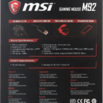 MSI GAMING MOUSE M92 BOX